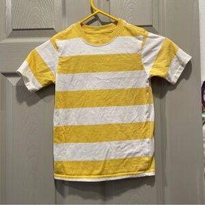 Wonder Nation Yellow and White Striped Tee